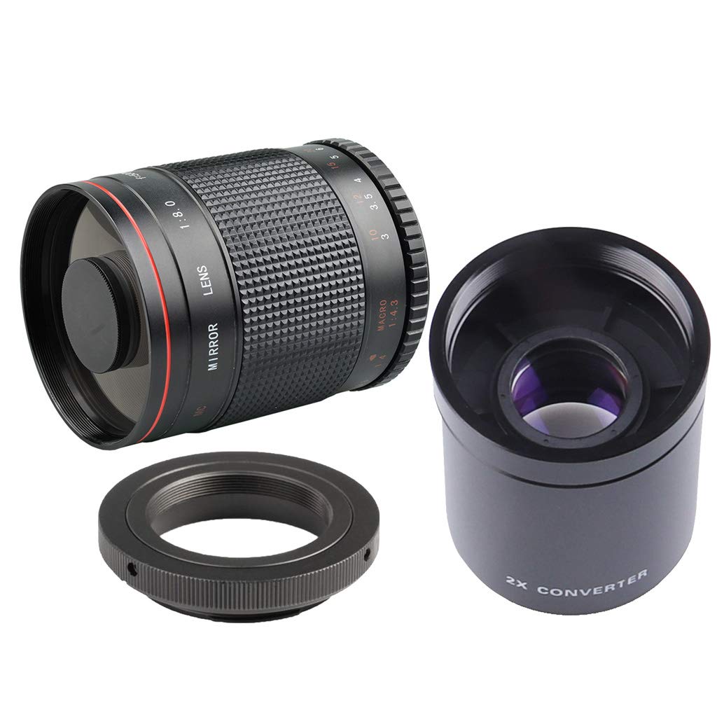 Amazon.co.jp: Almencla 500mm F/8 望遠ミラーレンズ + 2倍